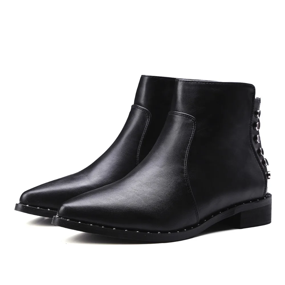 flat studded chelsea boots