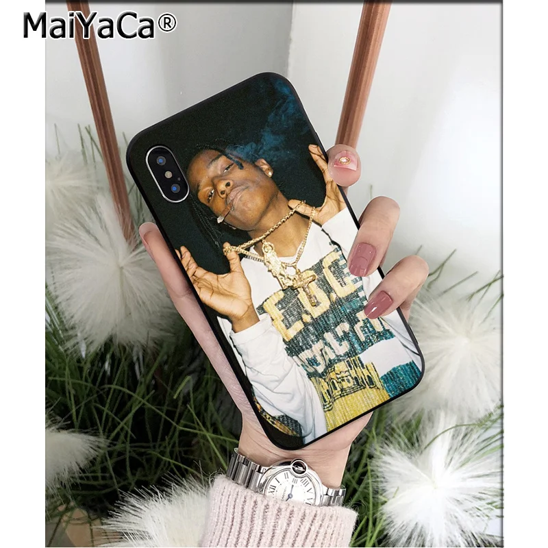 MaiYaCa ASAP Rocky Rapper мягкий, силиконовый, из ТПУ черный чехол для телефона Apple iPhone 8 7 6S Plus X XS MAX 5 5S SE XR мобильный чехол