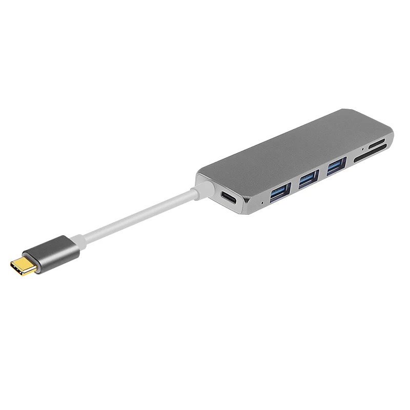 Универсальный usb-хаб type-C к USB3.0+ TF/Micro SD+ USB3.1 PD адаптер для зарядки USB-C концентратор кардридер PD адаптер для зарядки