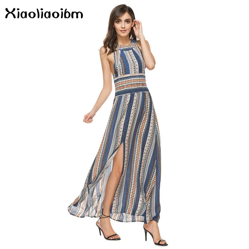 Vintage Dress 2018 Summer New Sleeveless Strapless O neck ...