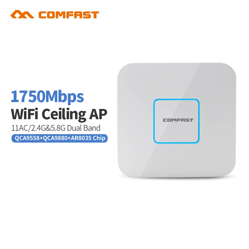 

Comfast CF-E380AC 1750MWiFi Access point Dual Band 2.4+5GHz 11AC gigabit Router Wireless wifi Repeater 48v poe openwrt indoor AP