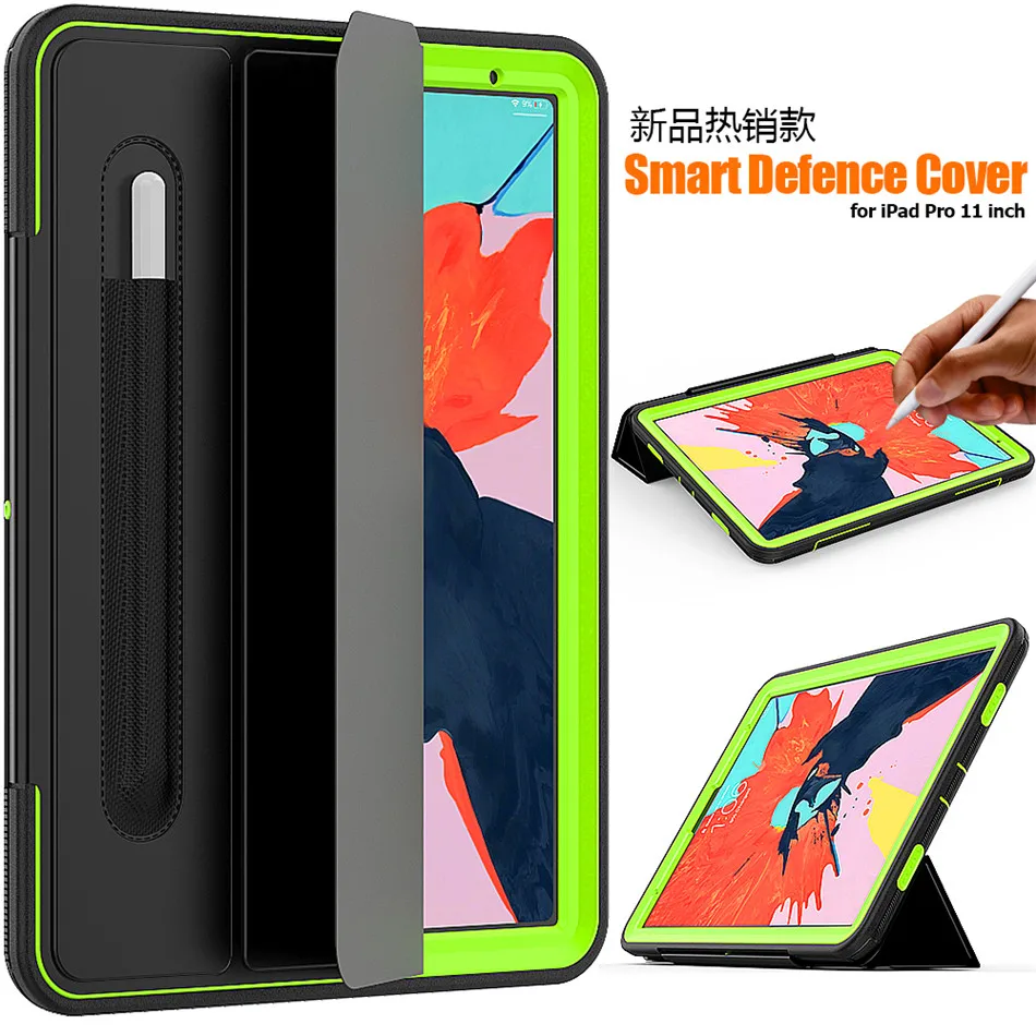 Для нового ipad pro 11 дюймов чехол Магнитный умный Авто спящий Wakeup Trifold Чехол для ipad pro 11 ''Детский безопасный резиновый чехол s