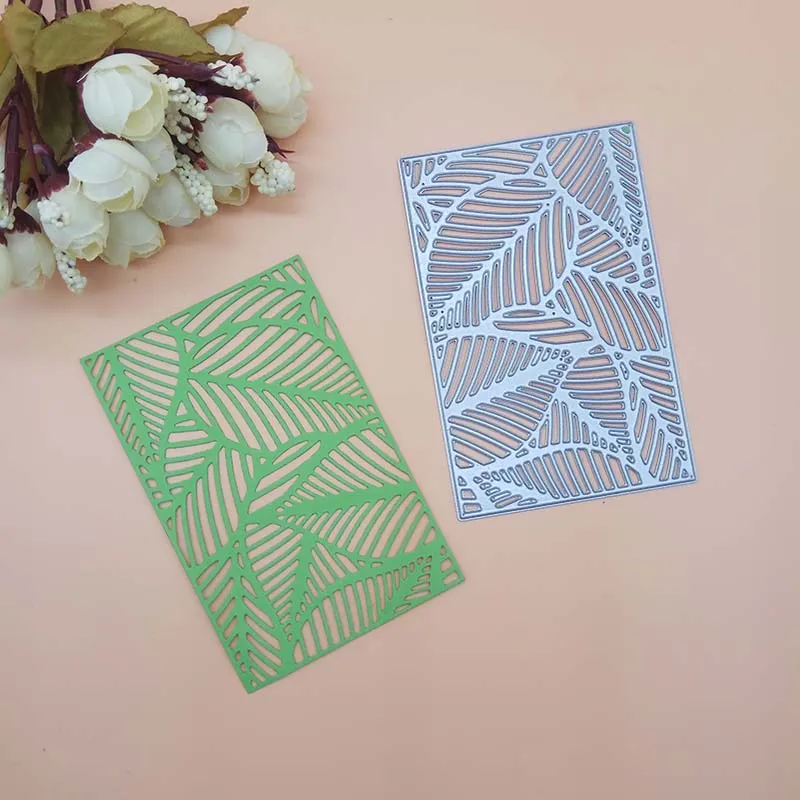 

Tropical Monstera Leaves Summer Hawaii Background Metal Cutting Dies cutter Stencil DIY Scrapbook Paper Photo Craft Template
