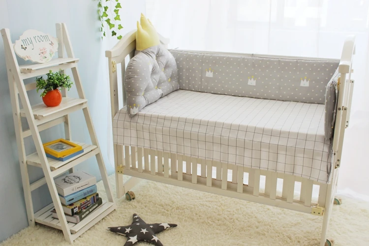 Little Prince Baby Boy Bedding Crib Set Infant Protector Bedding