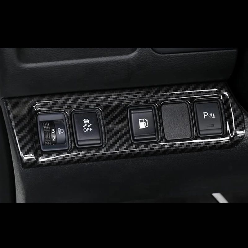 

ABS Chrome For Nissan Navara NP300 2017 2018 2019 Car Central control button box decoration Switch frame cover Trim
