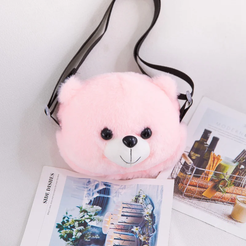 Cute Plush Teddy Bear Backpack Kawaii Bear Backpack Stuffed Toy Children Crossbody Bag Gift Kids Toy For Little Girl