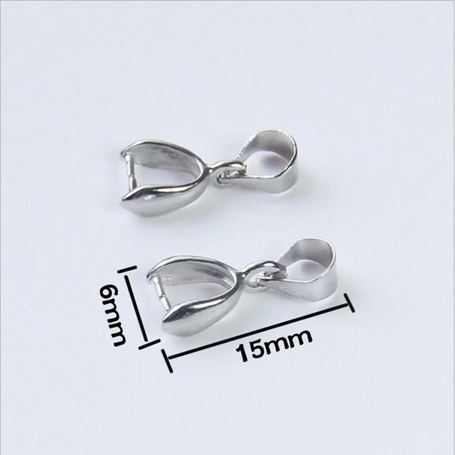 925 Sterling Silver Pinch Bails for Pendants Clasp Connectors Bails Jewelry  Making Tool Earrings Necklace Clip Pendant Clasps - AliExpress