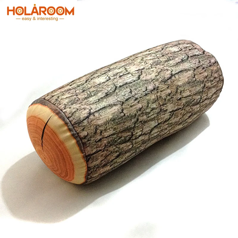 

1Piece Wood Log Pillow / Tree Stump Wood Texture Foam For Travel Sleeping Use Column New Pillow In The Car Decorate Neck Cushion