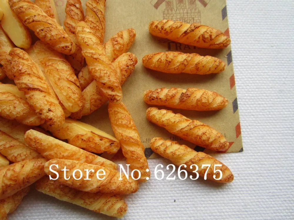 Рена! Минимальный заказ $6 (смешанный заказ) Kawaii Long Bread for Hair Bow Center Phone Deco DIY (8*30 мм)