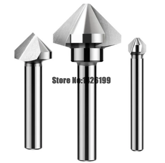 1PCS 6.3mm-50mm 3Flute/ 1Flute Countersink Drill Bit Round Handle 60 Degree/90 Degree HSS Wood Steel Chamfer Cutter Tool