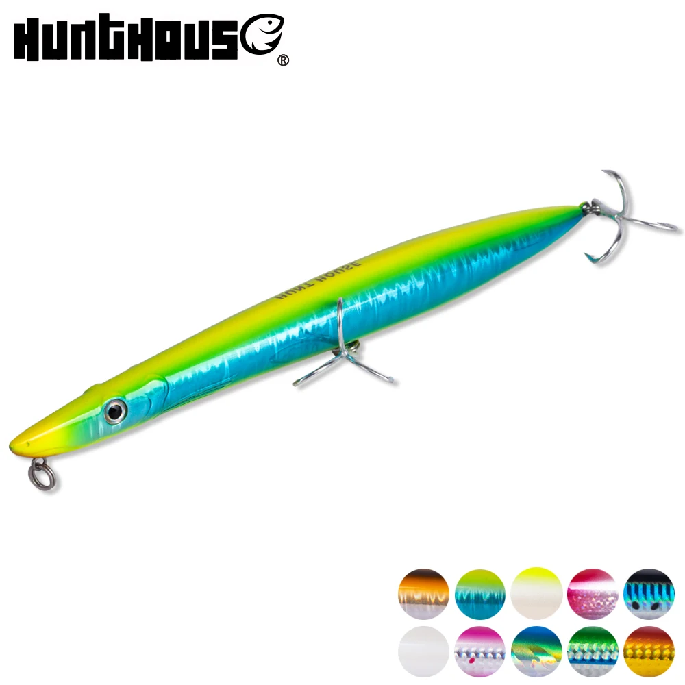 Hunthouse هيدرا الصيد إغراء باراكودا سطح إغراء 180 مللي متر/30g 200 مللي متر/40g الصب طويل قلم رصاص stickbait سحر العائمة pesca