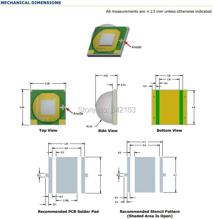 10-XlampXML Mechanical Dimensions
