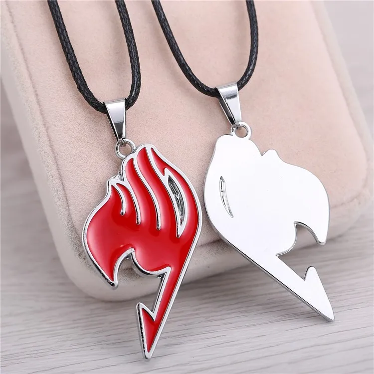 Anime Fairy Tail Necklace Men Metal Cartoon Choker Necklace Women Fashion Jewelry Bead Chain kolye collares