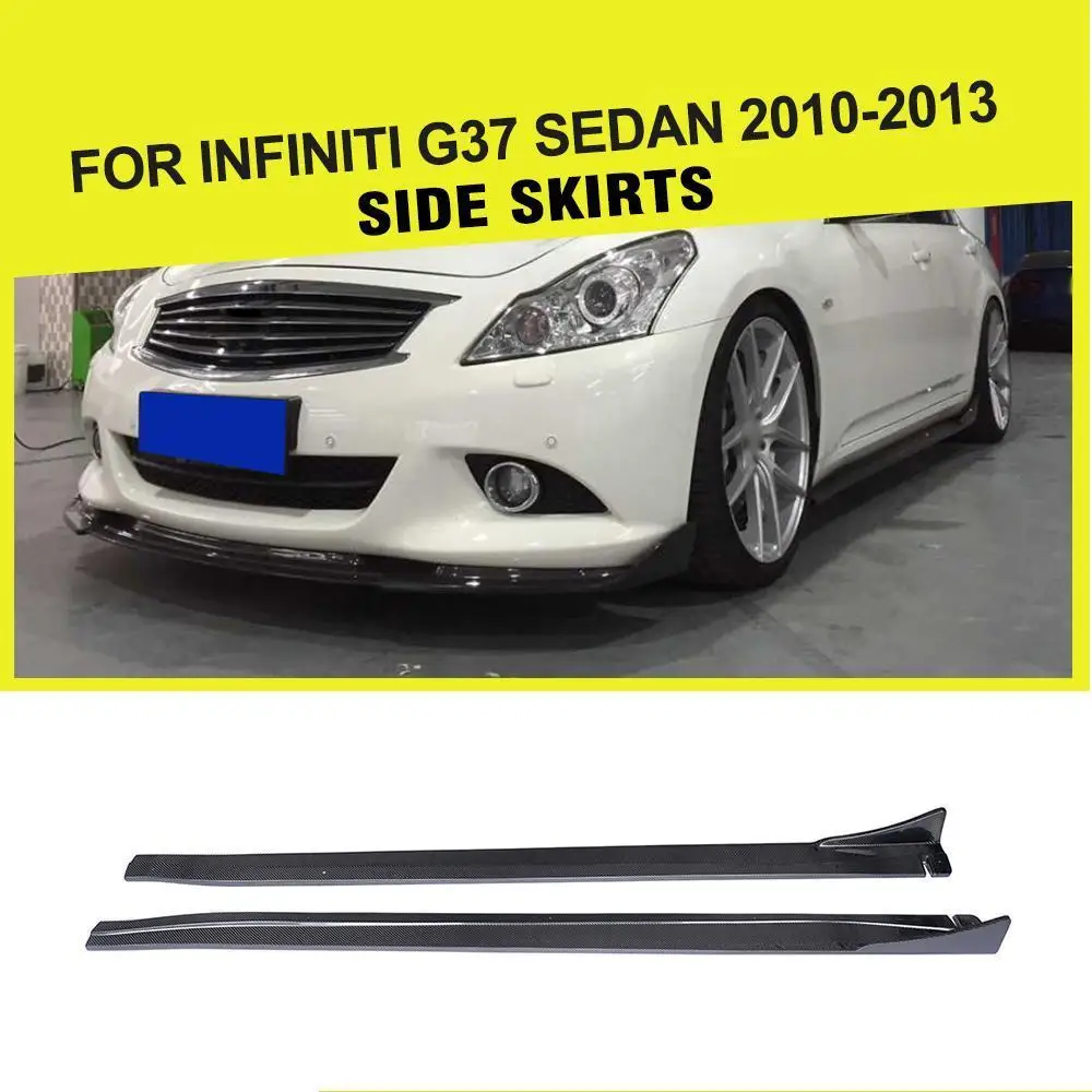 Carbon Fiber / FRP Car Side Skirt Skirts Extension for Infiniti G37