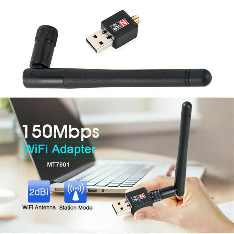 Мини USB адаптер Wi-Fi 150 Мбит/с беспроводной 11N чип-RALINK RT5370