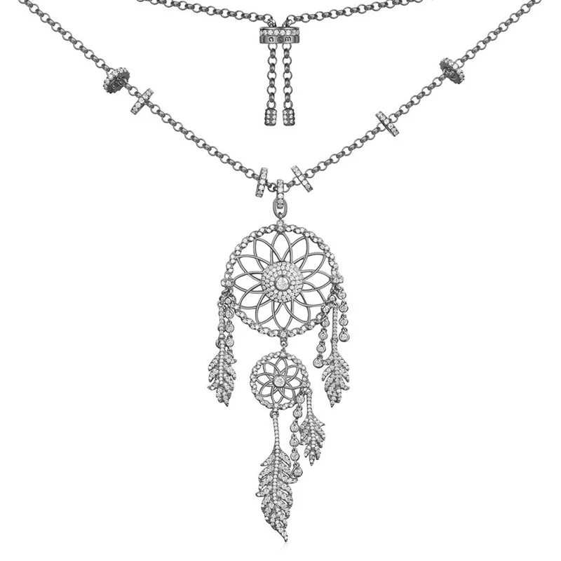 

JEM original 100% 925 sterling silver 1:1 APM necklace fashion jewelry dream catcher series high quality leaf necklace