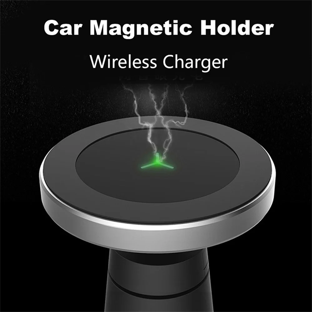 

696 W5 QI Standard Magnetic Car Phone Wireless Charger Dashboard Air Vent Samsung