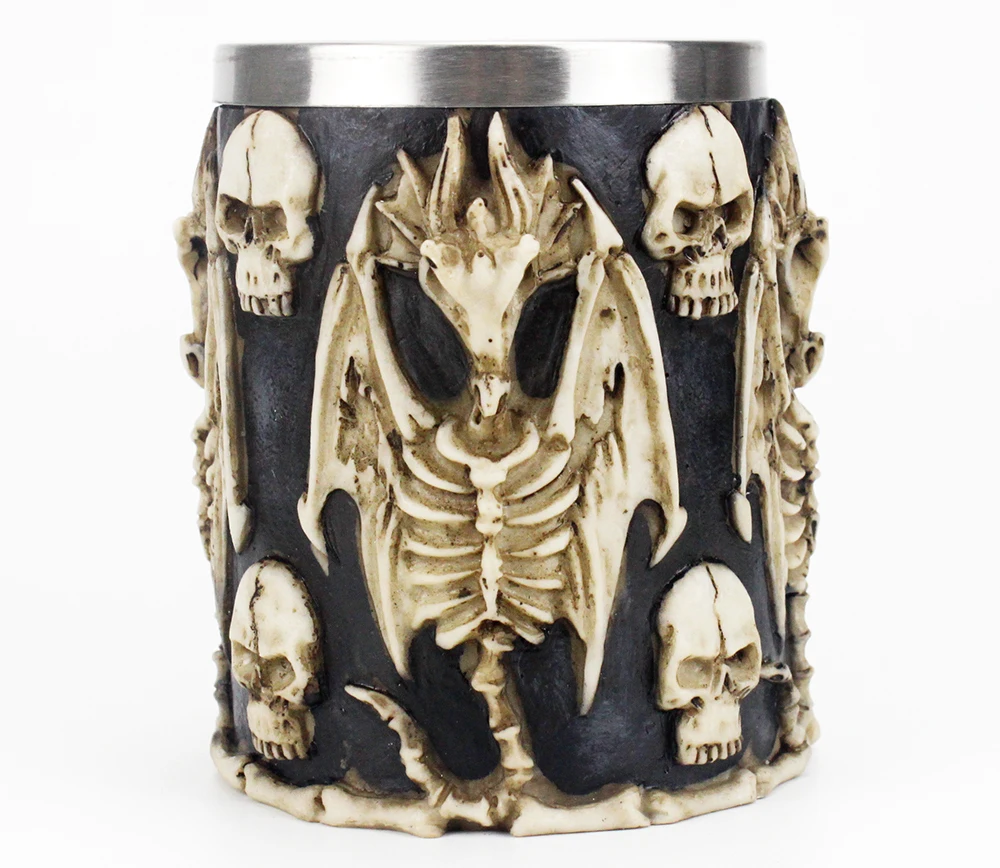 Творческий 3D череп Кружки Кубок Дракон коготь стиль нержавеющая сталь Готический бокал для вина на день рождения подарок на Хэллоуин