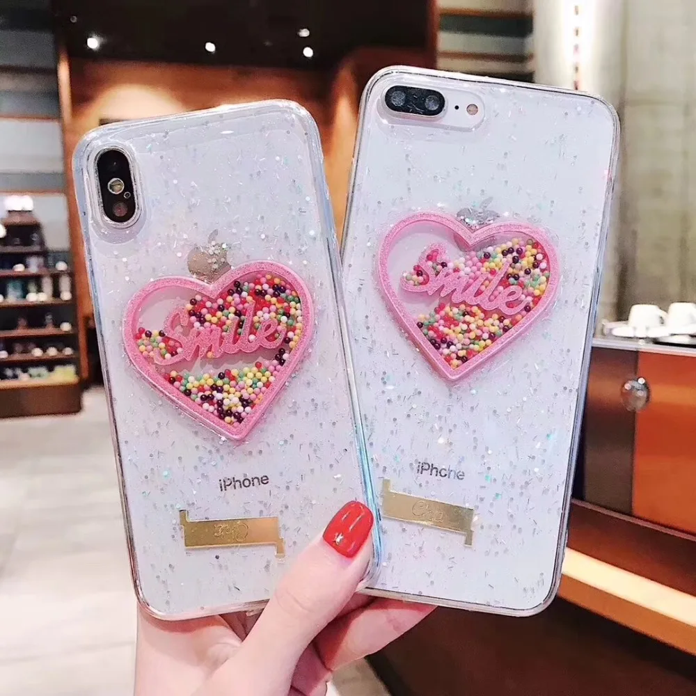 

INS super fashion cute phone simple case For iphone Xs max Xr Xs X 6 6s 7 8 plus cute mobile dynamic star love protector cute