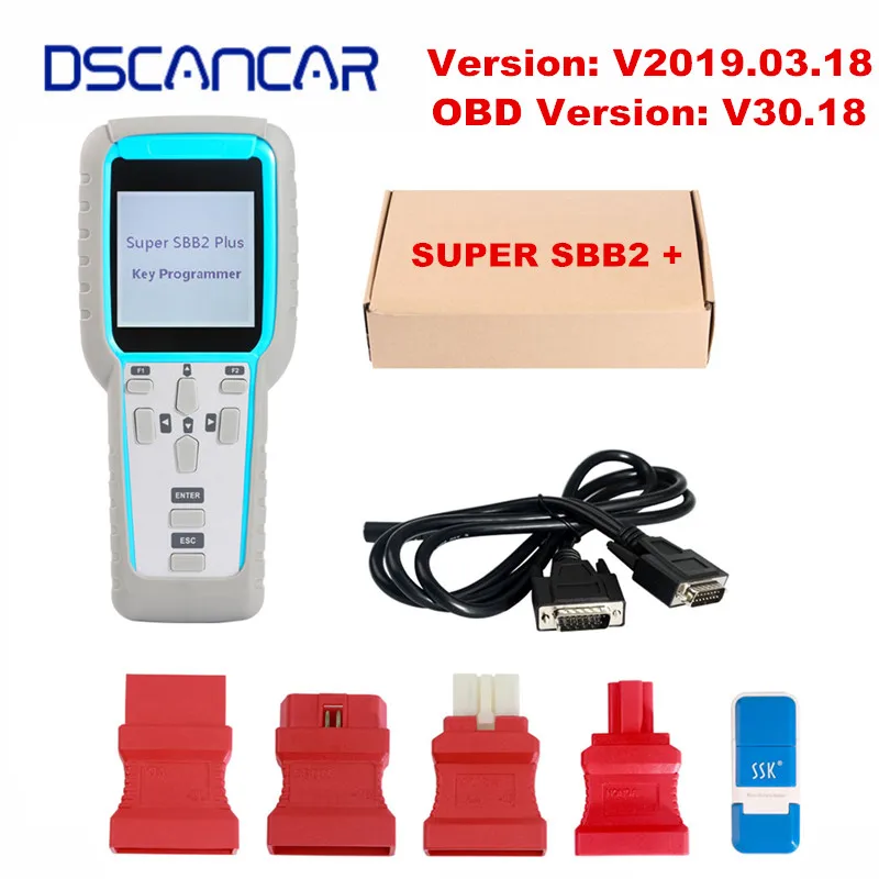 

Super SBB2 Plus SBB2+ V2019.03.18 Auto Key Programmer handheld device for Immobilizer remote match+Odometer+ OBD Software V30.18