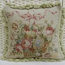 15 K 1" X 16" игольная Подушка, ручной работы шерстяная подушка с цветочным дизайном без вставок