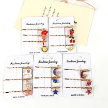 3 шт./компл. модные золотые Цвет звезда airpins для Для женщин леди заколки для волос Невидимый волна заколка для волос, заколка для волос Заколки для волос аксессуары для инструментов