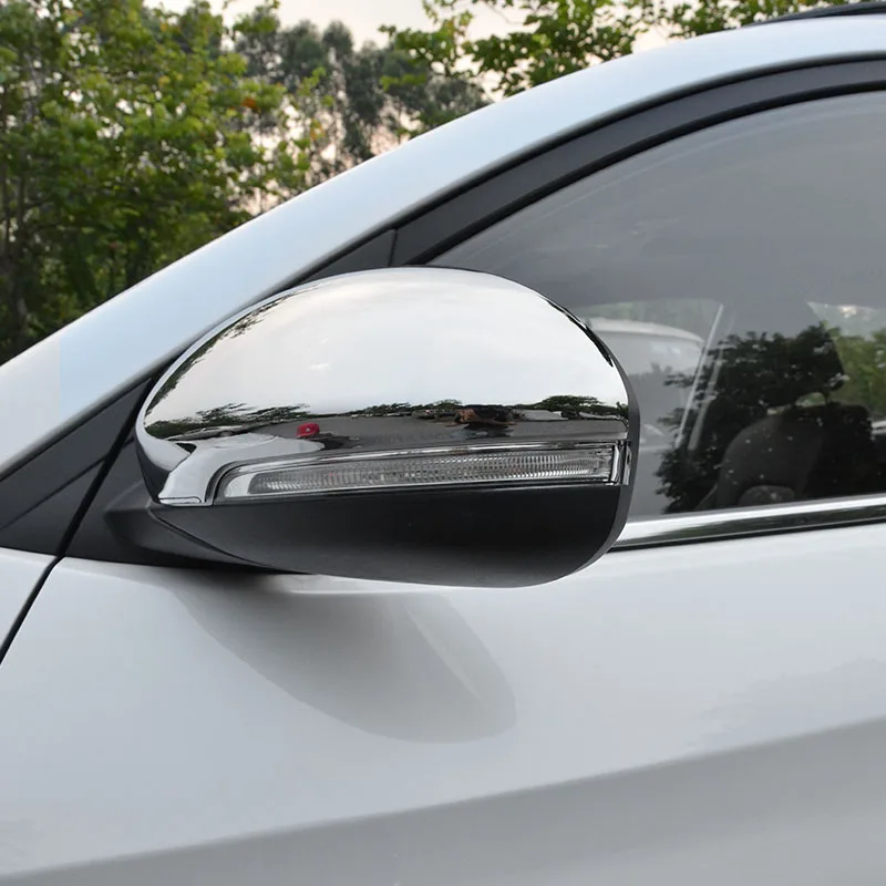 Для hyundai Tucson хромированная крышка зеркала боковой двери крышка заднего вида молдинг гарнир накладной протектор автомобиля Стайлинг 2 шт