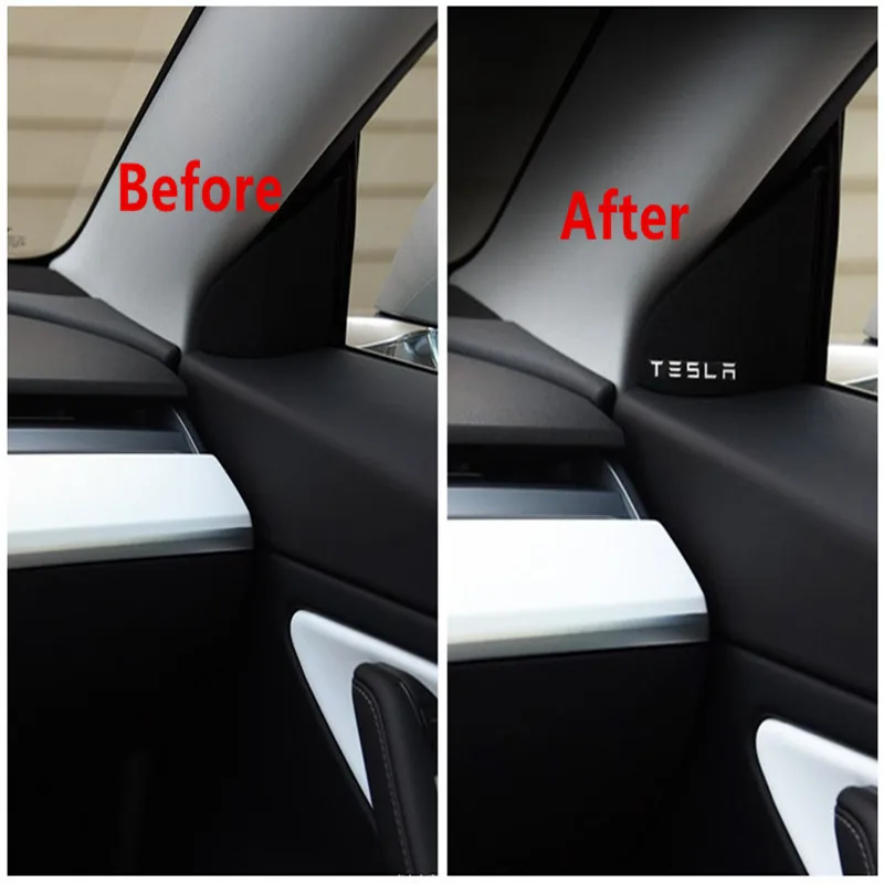 4 шт. декоративные наклейки из алюминиевого сплава для Tesla Model 3 2018 2019|Наклейки