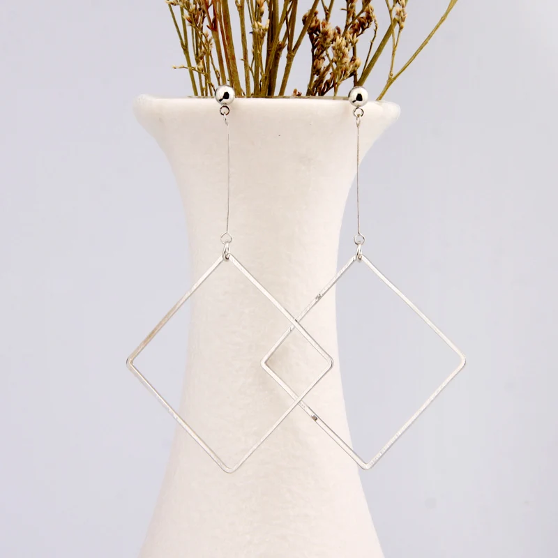 Geometric Square Stud Earrings (7)