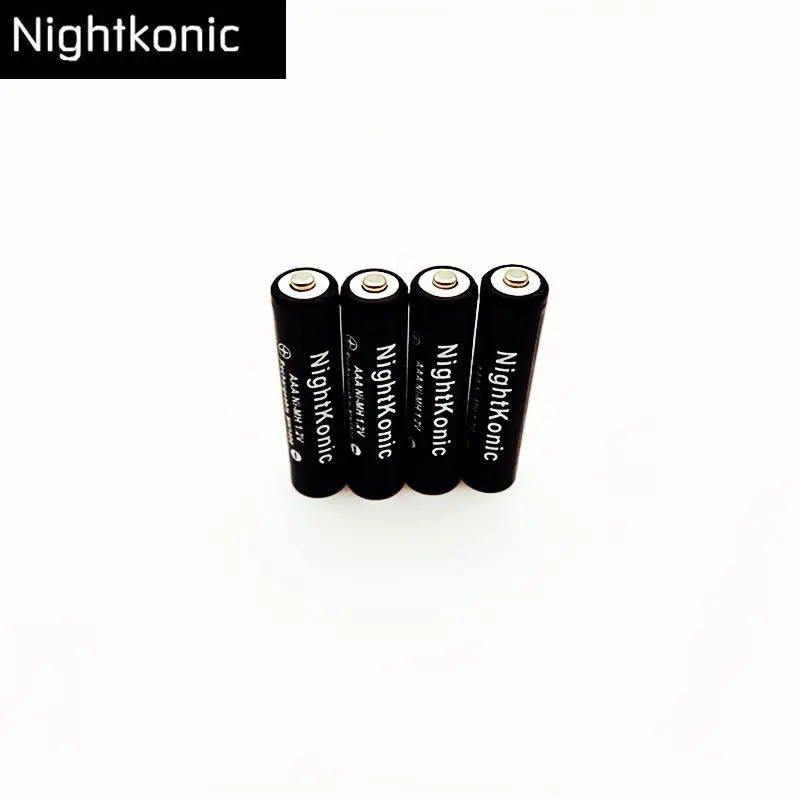 Nightkonic 4 шт./партия aaa батарея 1,2 V Ni-MH Аккумуляторная батарея для камеры игрушка-фонарик AAA батарея