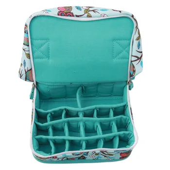 

9/20-slots Essential Oil Bottles Carrying Case Owl Flower Printed Storage Bag Oil Bottles Holder Organizer Cosmetic Bag QB601739