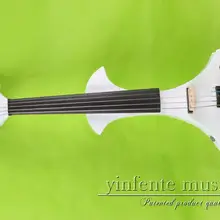 5 струн 4/4 электрическая скрипка бесшумный звукосниматель тонкий тон части включают золотой цвет#8-22 белый цвет