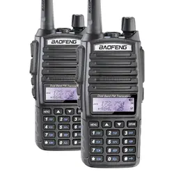 Бесплатная доставка 2 шт. Baofeng UV-82 Dual Band двухканальные рации любительский радио Pofung uv 82 Ham Бесплатная двойной PTT гарнитура