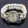 shsby New Women's Rhinestone Quartz Analog Bracelet Wrist Watch lady dress watches with Colorful pearls ► Photo 2/6