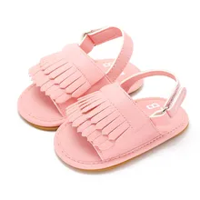 Новинка года; популярные детские сандалии для летнего отдыха; модные детские сандалии для девочек; обувь с кисточками из искусственной кожи для младенцев; детские сандалии для новорожденных