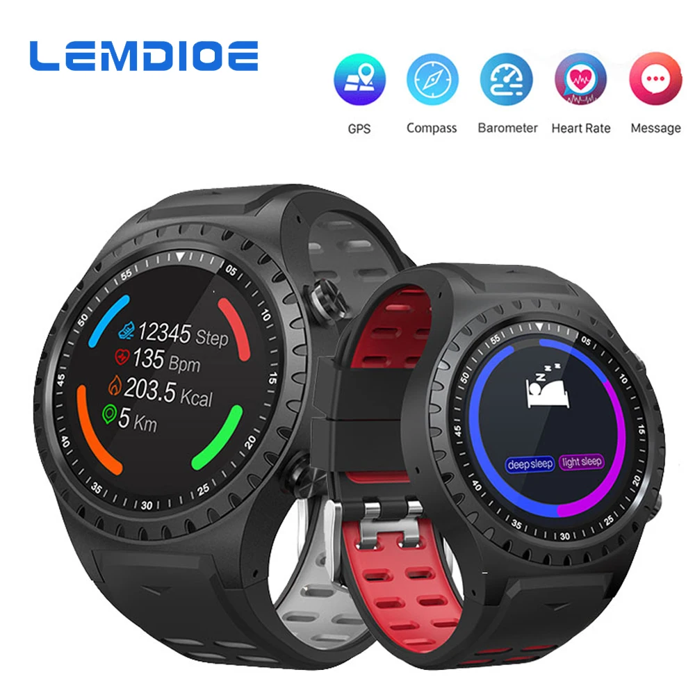 

LEMDIOE GPS Smart Watch Men Support SIM Card IP67 Waterproof Professional Sport Activity Tracker Smartwatch For Android IOS