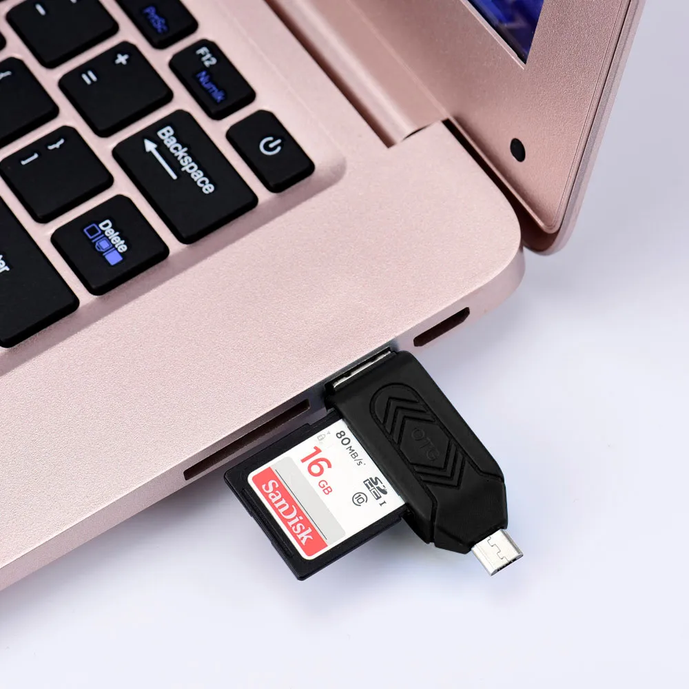 Мини USB 2,0+ OTG Micro SD/SDXC TF кард-ридер адаптер U диск смарт-карта памяти адаптер для ноутбука Аксессуары для флеш-накопителя