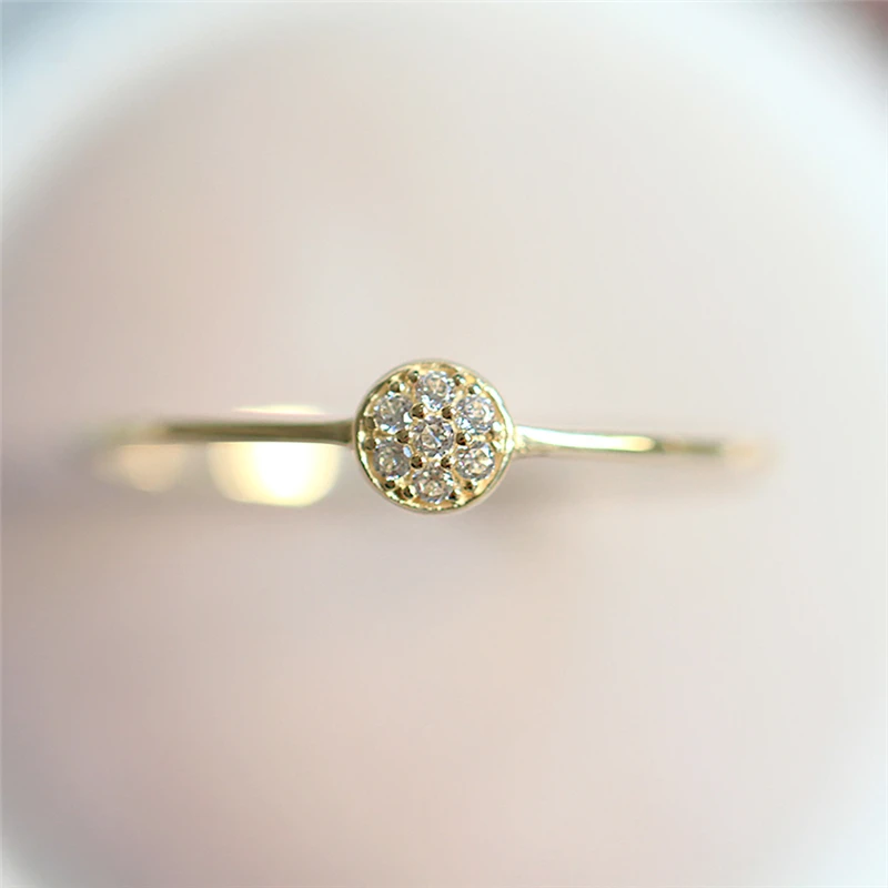 

Classic Engagement Rings for Women AAA White Cubic Zircon Female Round Ring Wedding Band CZ Rings Jewelry anillos mujer Size5-9