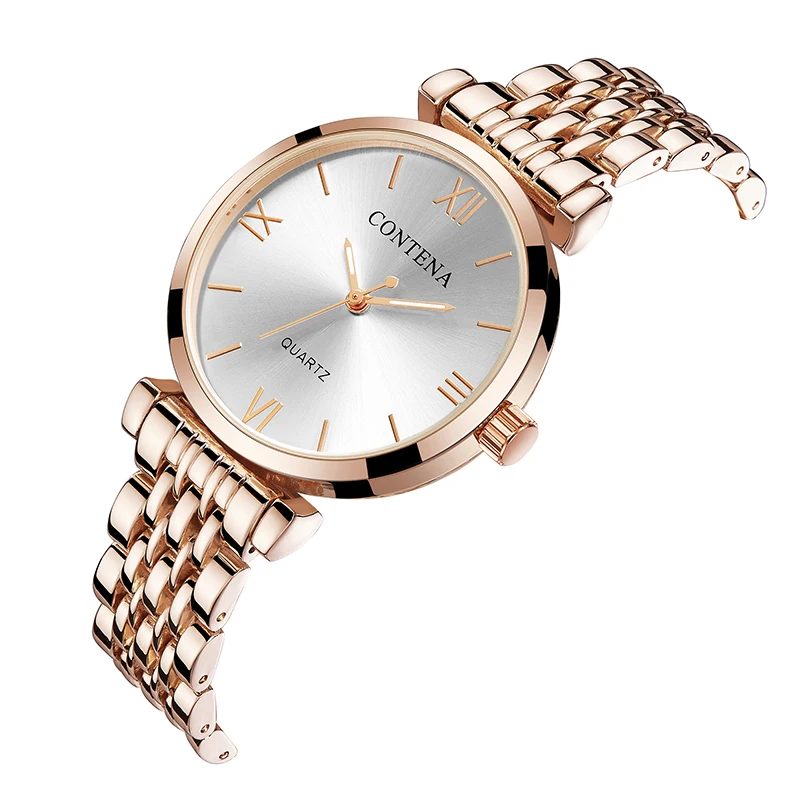 

Women's Wrist Watch 2019 Luxury Brand Contena Ladies Quartz Watch Full Stainless Steel Female Clock Wristwatches reloj mujer