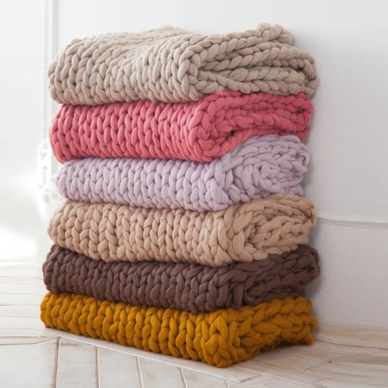 chunky yarn blanket