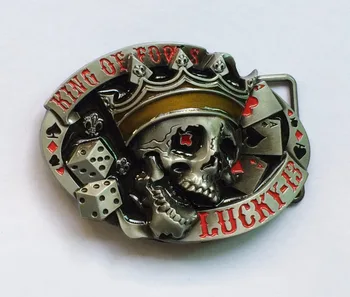 

Super Cool 3D LUCKY Skull Metal belt buckles