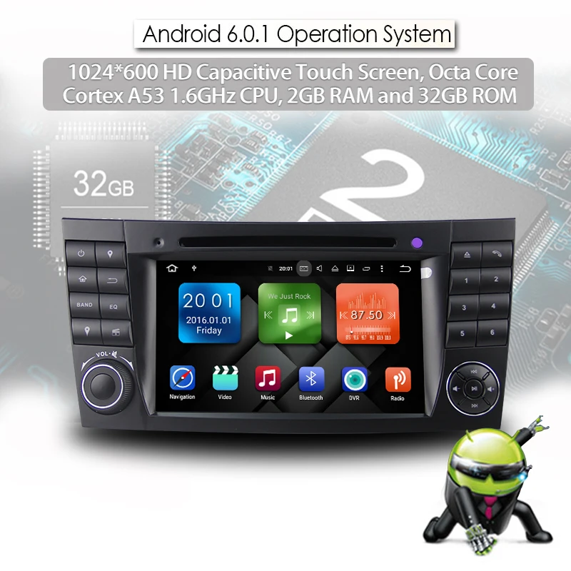 Best Android 6.01 Eight Core Car DVD Player For MERCEDES BENZ E class W211 G-Class W463 CLS W219 GPS Navi Head Unit Car Video Player 6