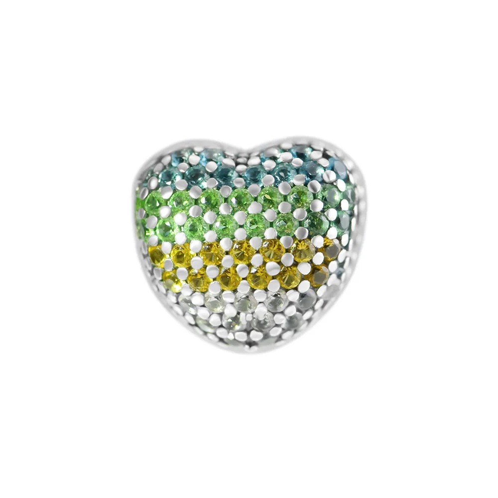 

Beads FOR Jewelry Making DIY Sterling-Silver-Jewelry Open My Heart Pave Clip 925 Berloque Perles Charm