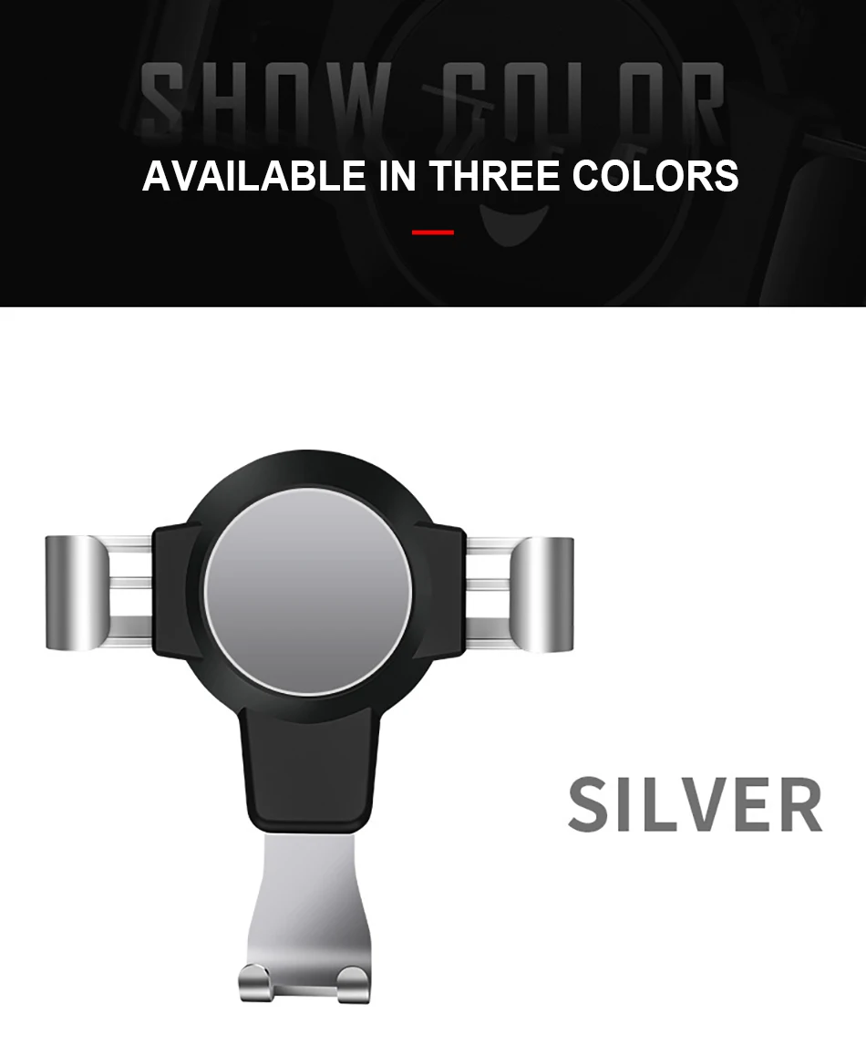!ACCEZZ Universal Car Air Vent Phone Holder For iphone X XS XR 8 7 Plus 360 Degree Rotation Gravity Bracket Stand Mobile Support (9)