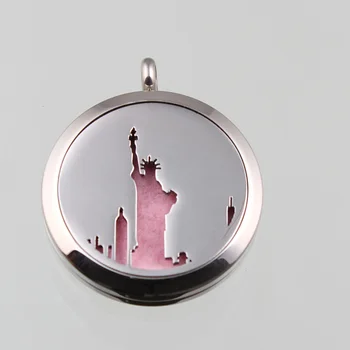 

Statue Of Liberty Perfume Stainless Steel Diffuser Locket Screw Floating Locket 10pcs
