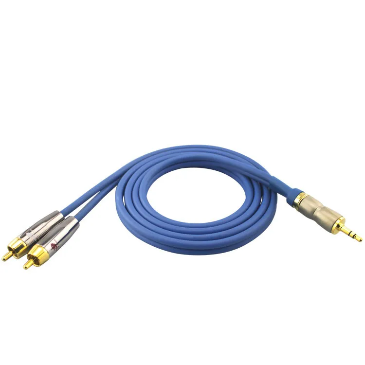 Hi fi стерео 3 5 мм до 2 RCA экранированный аудио кабель для iPhone Samsung смартфона CD TV AV