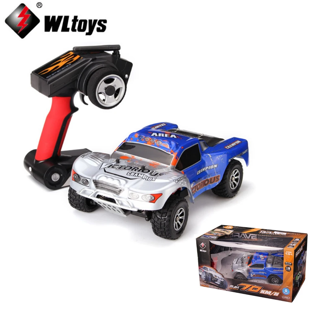 Wltoys A969 B 4WD 70 км/ч 1:18 Электрический привод на четыре колеса короткие грузовик