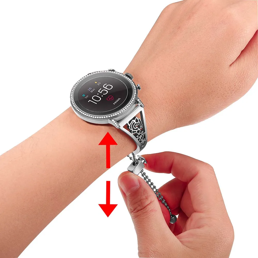 Женский ювелирный ремешок для часов 18 мм для Asus ZenWatch 2 women Withings 36 мм LG Watch style huawei Watch 1st ремешок из нержавеющей стали