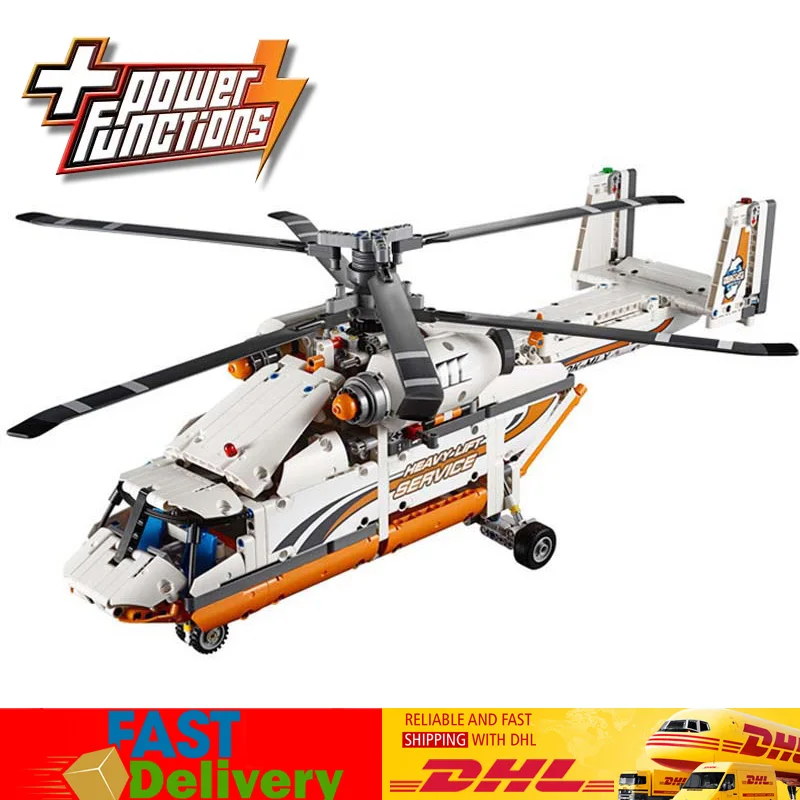 

Lepin 20002 1060pcs Technic Mechanical Group Heavy Lift Helicopter Building Assembling Blocks Toys Compatible Legoed 42052