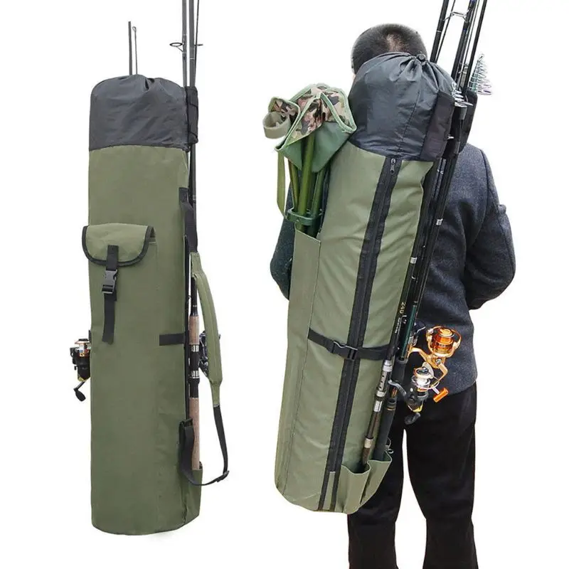 

Outdoor Fishing Bag Carrier Storage Bags Rod Pole Portable Professional Multi-functional Waterproof Oxford Fabric Large Capacity